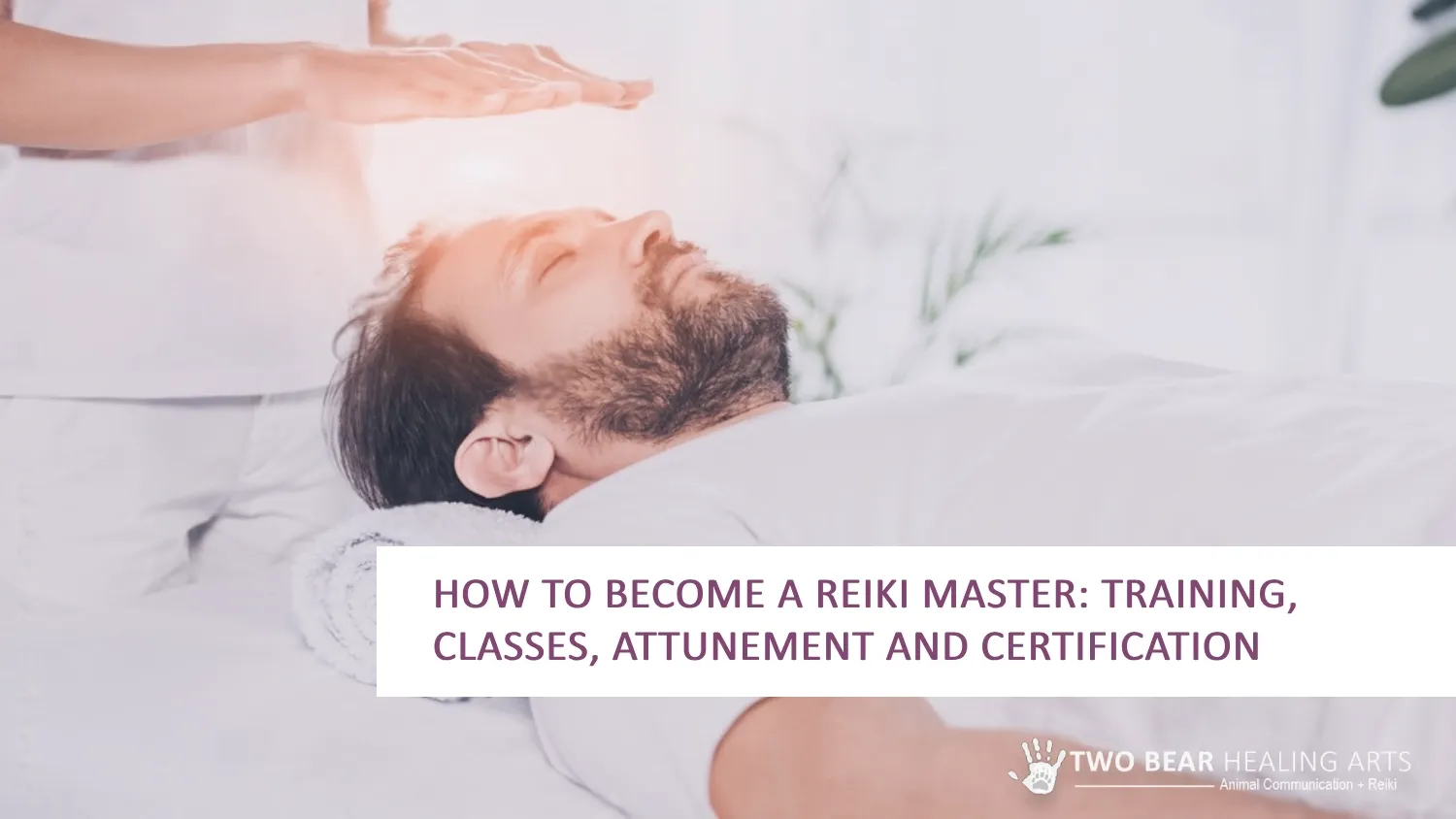 Embark on your Reiki Master journey! Image depicts a man receiving Reiki treatment in a relaxed, lying-down position. Learn the steps to become a Reiki Master and deepen your energy healing practice.